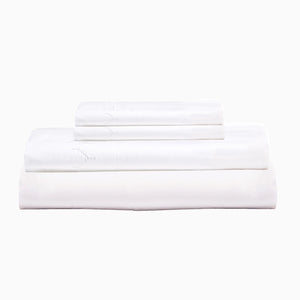 Stitched White Organic Sheet Set